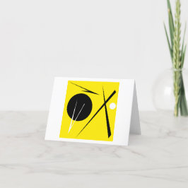 Minimalisme Abstract kunstpatroon zwart-wit Bedankkaart