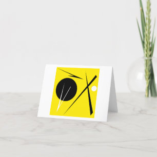 Minimalisme Abstract kunstpatroon zwart-wit Bedankkaart