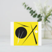 Minimalisme Abstract kunstpatroon zwart-wit Briefkaart (Staand voorkant)