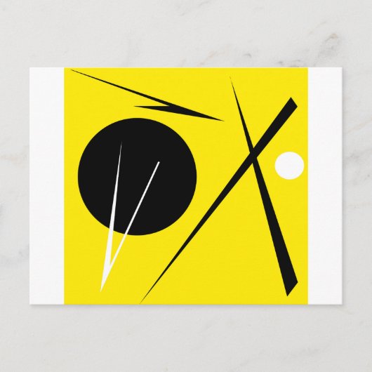 Minimalisme Abstract kunstpatroon zwart-wit Briefkaart (Voorkant)