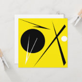 Minimalisme Abstract kunstpatroon zwart-wit Kaart (Voorkant / Achterkant in situ)