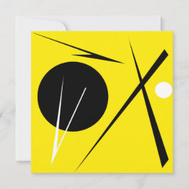 Minimalisme Abstract kunstpatroon zwart-wit Kaart