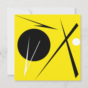 Minimalisme Abstract kunstpatroon zwart-wit Kaart
