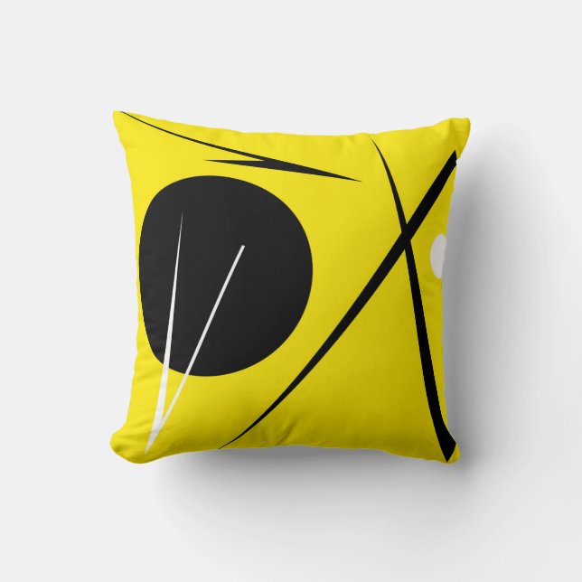 Minimalisme Abstract kunstpatroon zwart-wit Kussen (Voorkant)