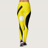 Minimalisme Abstract kunstpatroon zwart-wit Leggings (Achterkant)