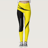 Minimalisme Abstract kunstpatroon zwart-wit Leggings (Voorkant)