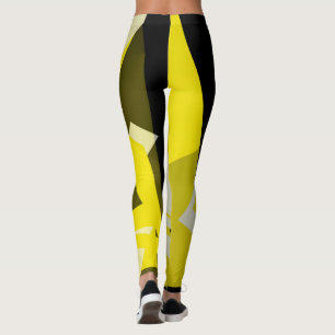 Minimalisme Abstract kunstpatroon zwart-wit Leggings