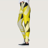 Minimalisme Abstract kunstpatroon zwart-wit Leggings (Links)