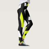 Minimalisme Abstract kunstpatroon zwart-wit Leggings (Rechts)