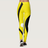 Minimalisme Abstract kunstpatroon zwart-wit Leggings (Achterkant)