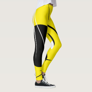 Minimalisme Abstract kunstpatroon zwart-wit Leggings