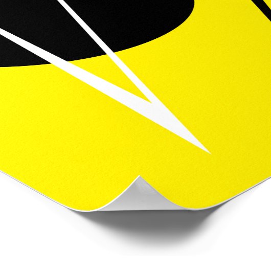 Minimalisme Abstract kunstpatroon zwart-wit Poster (Hoek)