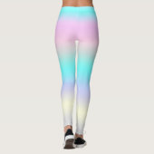 Minimalisme Abstracte Art Turquoise Pink Pastel Leggings (Achterkant)