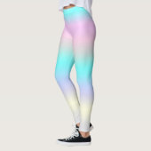 Minimalisme Abstracte Art Turquoise Pink Pastel Leggings (Links)
