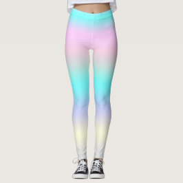 Minimalisme Abstracte Art Turquoise Pink Pastel Leggings