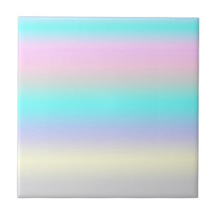 Minimalisme Abstracte Art Turquoise Pink Pastel Tegeltje