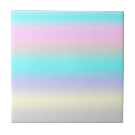 Minimalisme Abstracte Art Turquoise Pink Pastel Tegeltje (Voorkant)
