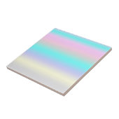 Minimalisme Abstracte Art Turquoise Pink Pastel Tegeltje (Zijkant)