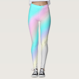 Minimalisme Abstracte Art Turquoise Roze Pastel Le Leggings