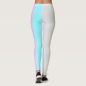 Minimalisme Abstracte Art Turquoise Roze Pastel Le Leggings (Achterkant)