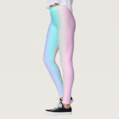 Minimalisme Abstracte Art Turquoise Roze Pastel Le Leggings (Links)
