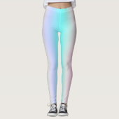 Minimalisme Abstracte Art Turquoise Roze Pastel Le Leggings (Voorkant)