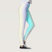 Minimalisme Abstracte Art Turquoise Roze Pastel Le Leggings (Rechts)