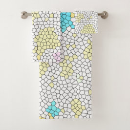 Minimalisme Abstracte Bleke kunststofcellen Bad Handdoek