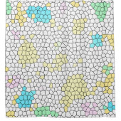 Minimalisme Abstracte Bleke kunststofcellen Douchegordijn (Voorkant)