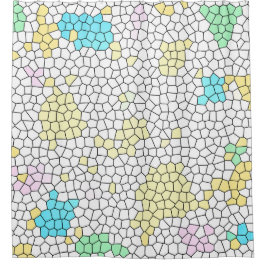 Minimalisme Abstracte Bleke kunststofcellen Douchegordijn