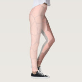 Minimalisme Abstracte Bleke kunststofcellen Leggings (Rechts)