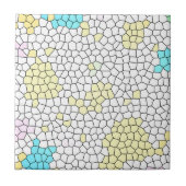 Minimalisme Abstracte Bleke kunststofcellen Tegeltje (Voorkant)