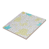 Minimalisme Abstracte Bleke kunststofcellen Tegeltje (Zijkant)