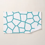 Minimalisme Abstracte Bleke  Turquoise White Cells Bad Handdoek (Handdoek)