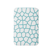 Minimalisme Abstracte Bleke  Turquoise White Cells Badmat (Voorkant Verticaal)