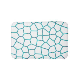 Minimalisme Abstracte Bleke  Turquoise White Cells Badmat