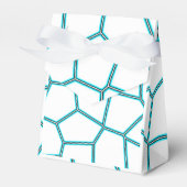 Minimalisme Abstracte Bleke Turquoise White Cells Bedankdoosjes (Voorkant Zijde)