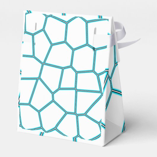 Minimalisme Abstracte Bleke Turquoise White Cells Bedankdoosjes (Achterkant)