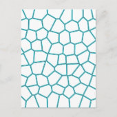 Minimalisme Abstracte Bleke Turquoise White Cells Briefkaart (Voorkant)