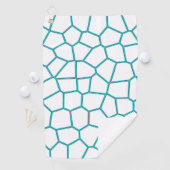 Minimalisme Abstracte Bleke  Turquoise White Cells Golfhanddoek (Insitu)