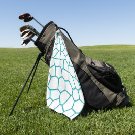 Minimalisme Abstracte Bleke Turquoise White Cells Golfhanddoek
