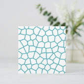 Minimalisme Abstracte Bleke Turquoise White Cells Kaart (Staand voorkant)