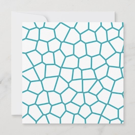 Minimalisme Abstracte Bleke Turquoise White Cells Kaart (Voorkant)