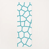 Minimalisme Abstracte Bleke  Turquoise White Cells Yogamat (Voorkant)
