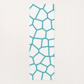 Minimalisme Abstracte Bleke  Turquoise White Cells Yogamat (Achterkant)