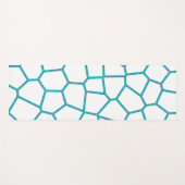 Minimalisme Abstracte Bleke  Turquoise White Cells Yogamat (Voorkant (horizontaal))