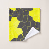 Minimalisme Abstracte gele grijze cellen Bad Handdoek (Wasdoekje)