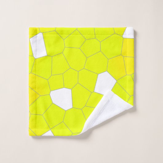 Minimalisme Abstracte gele grijze cellen Bad Handdoek (Wasdoekje)