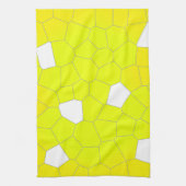 Minimalisme Abstracte gele grijze cellen Theedoek (Verticaal)