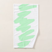 Minimalisme Abstracte kunst Bleek Turquoise Green Bad Handdoek (Handdoek)